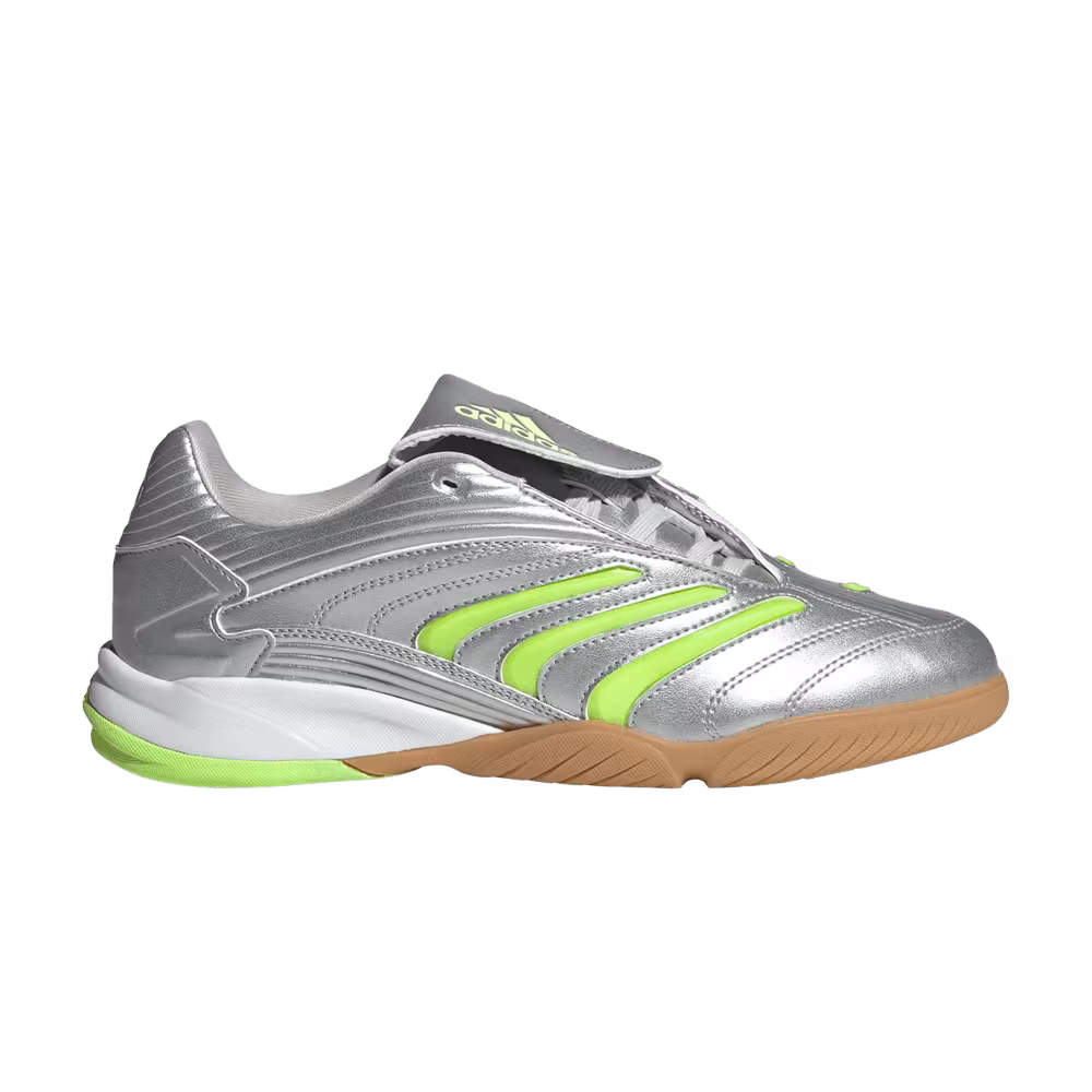 adidas Women's Predator Sala Silver Metallic Signal Green