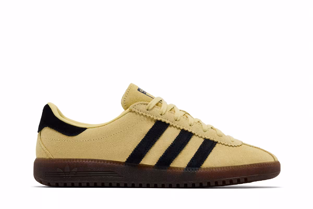 adidas Women's Bermuda Powder Yellow Black, view 2