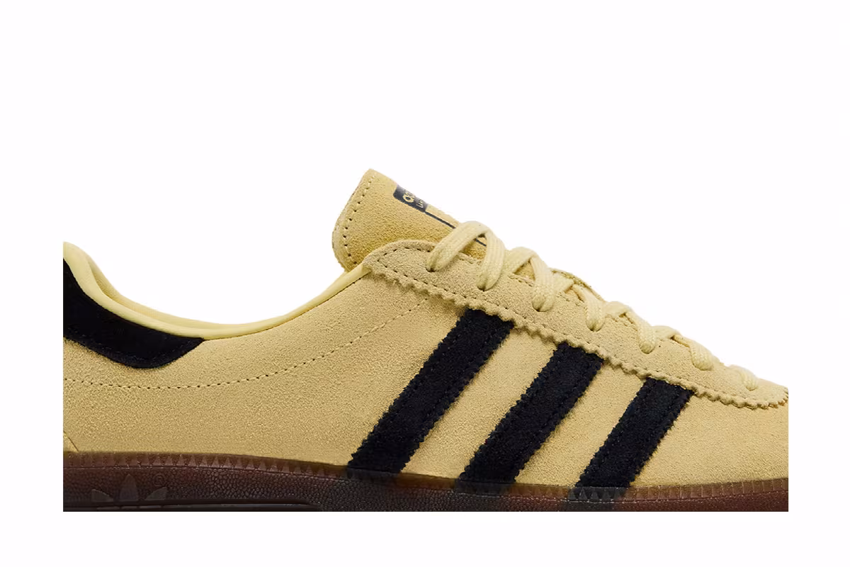 adidas Women's Bermuda Powder Yellow Black, view 3