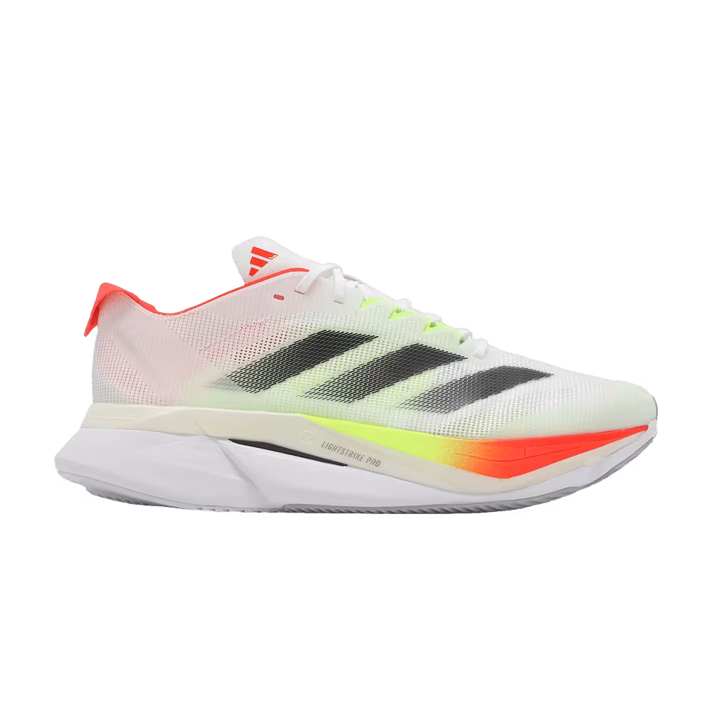 Adidas Adizero Boston 12 White Black Lucid Red