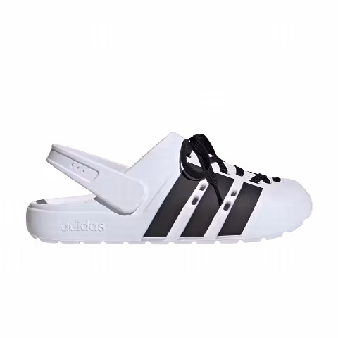 adidas Adilette Clog 2.0 'White Black Laces'