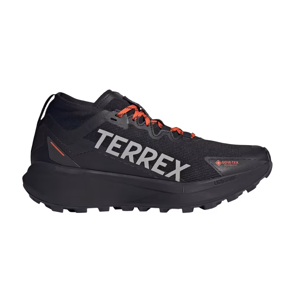 adidas Terrex Agravic Mid GORE-TEX Black Grey Semi Impact Orange