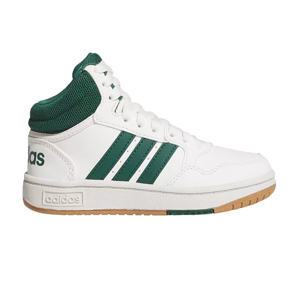 adidas Hoops Mid K White Collegiate Green Gum