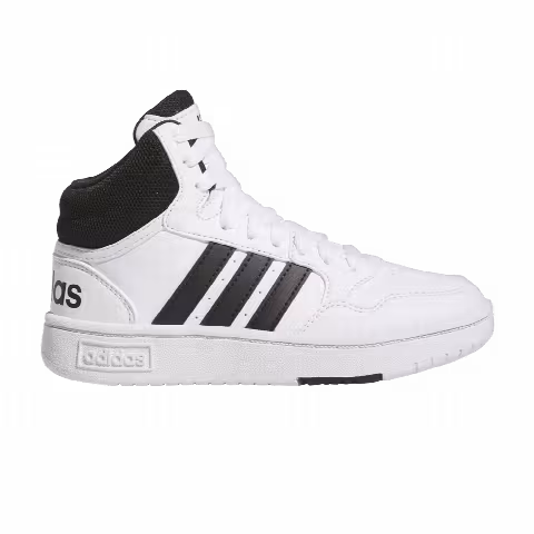 adidas Hoops Mid K 'White Black'