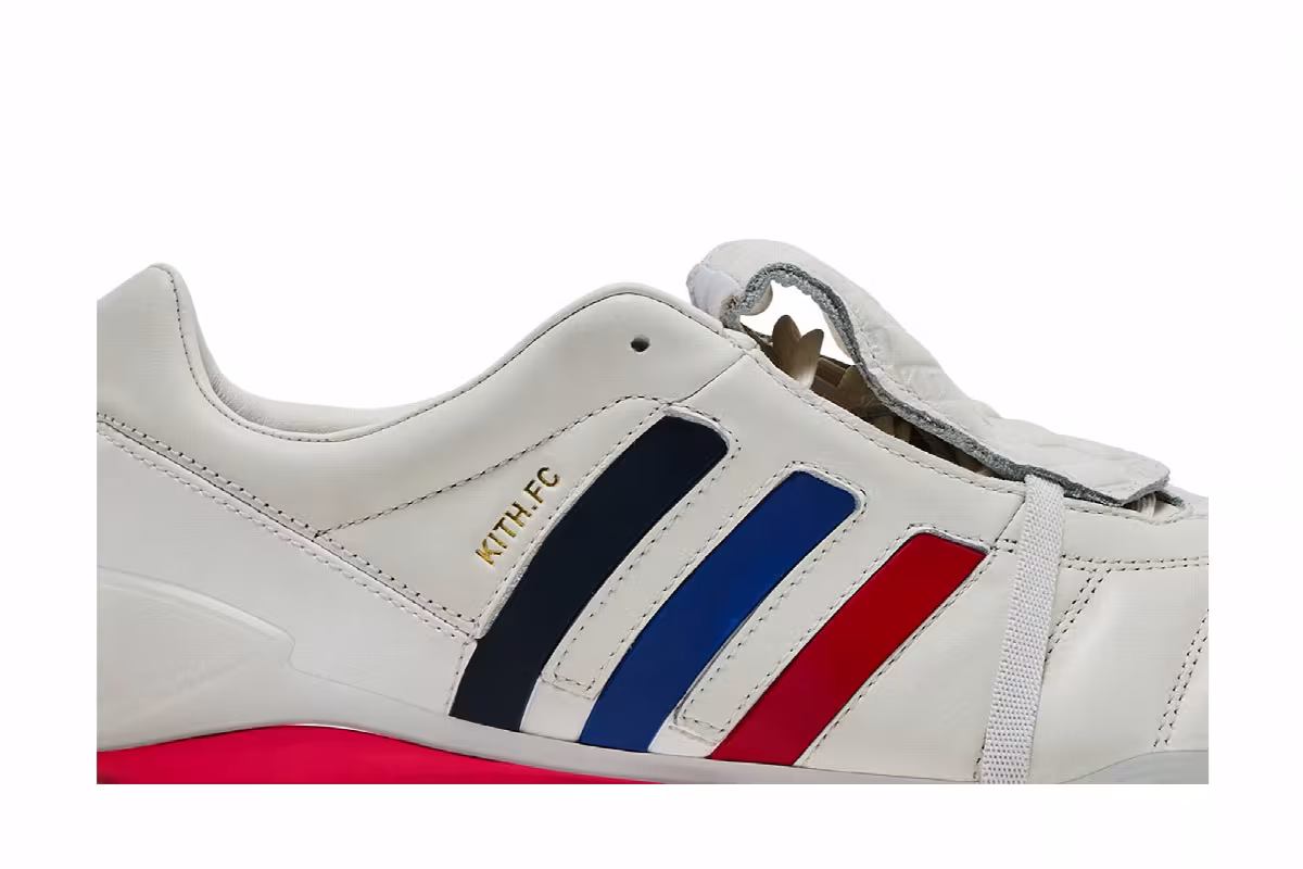 Kith x adidas Predator Mania FG White Red Blue, view 3