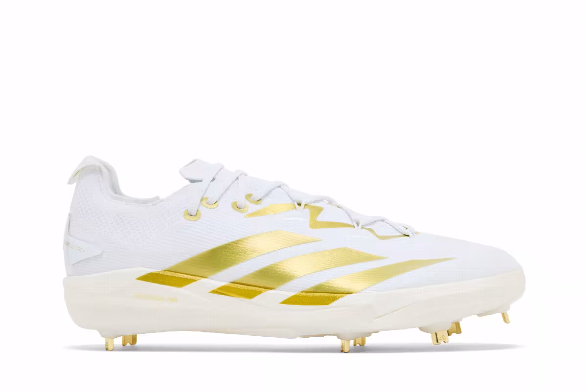 adidas Adizero Electric+ 2.0 White Gold Metallic, view 2