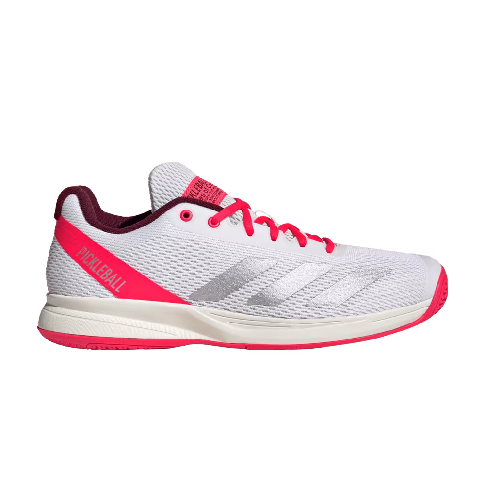 adidas Pickleball White Silver Metallic Red