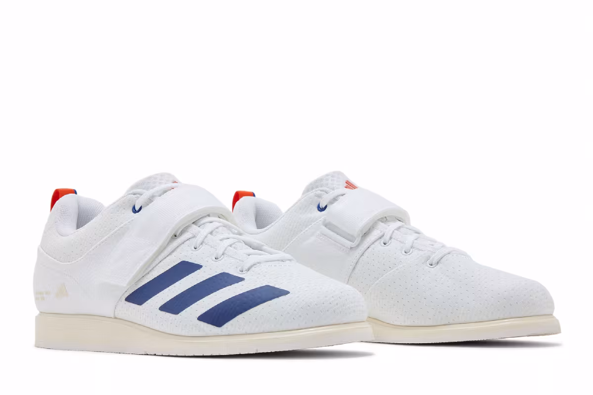 adidas Powerlift 5 White Dark Blue, view 9