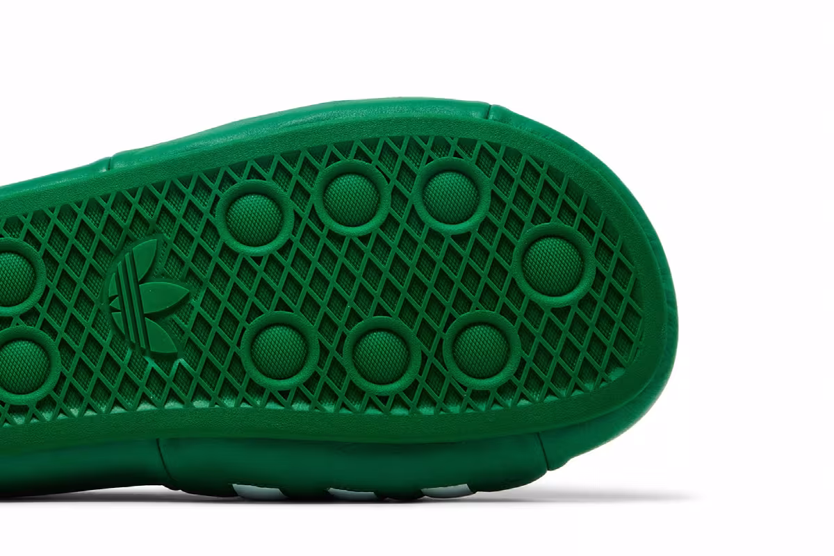 adidas Adilette 24 Slide Green White, view 6