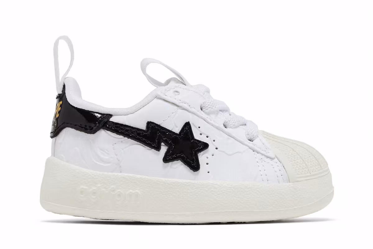 BAPE x adidas Superstar 360 I White Black, view 2