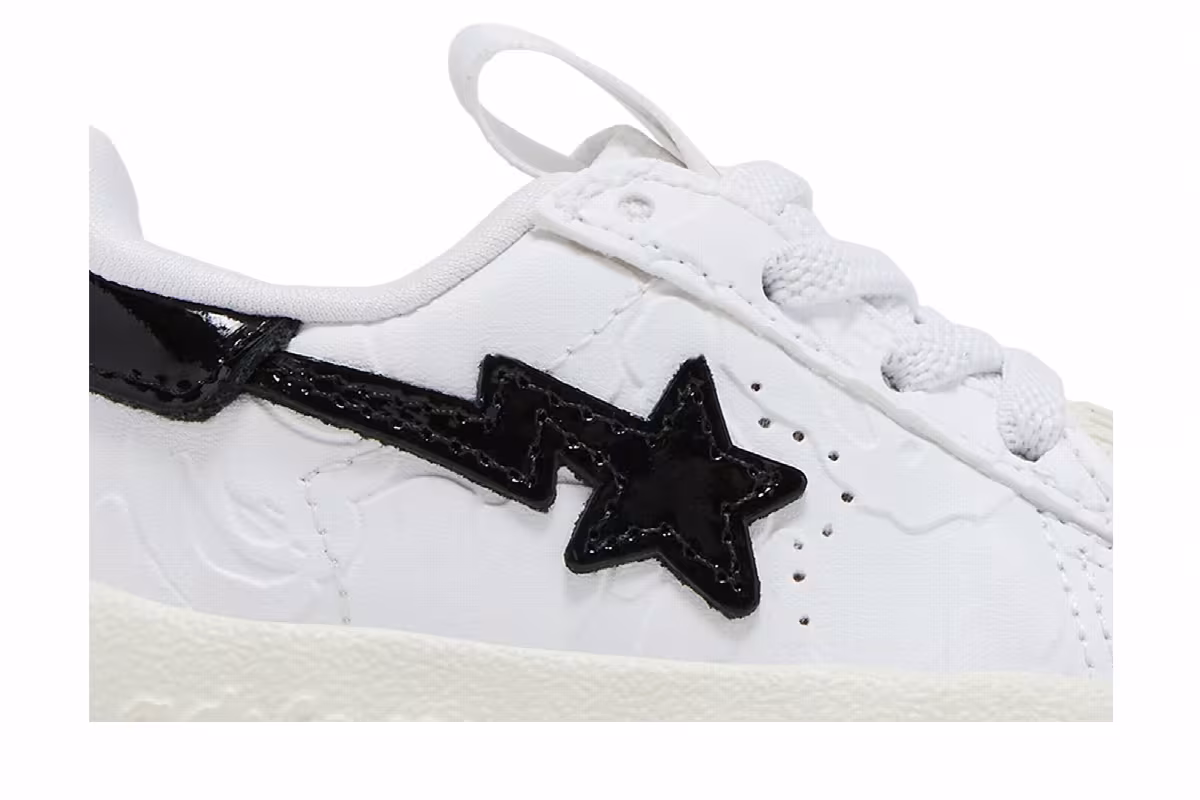 BAPE x adidas Superstar 360 I White Black, view 3