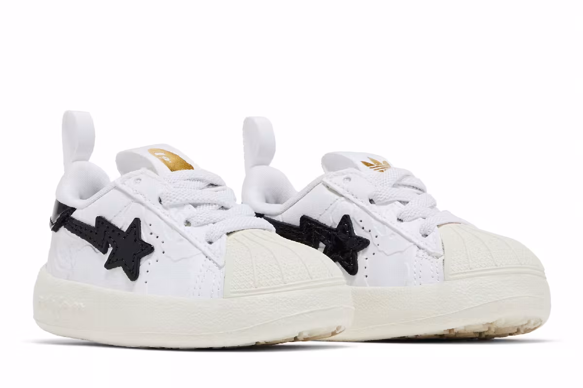 BAPE x adidas Superstar 360 I White Black, view 9