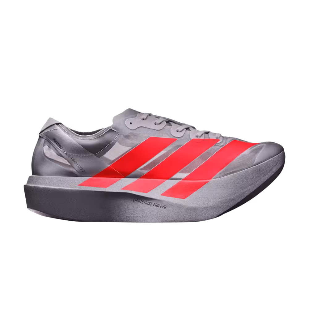 adidas Adizero Adios Pro Evo 2 Silver Metallic Lucid Red