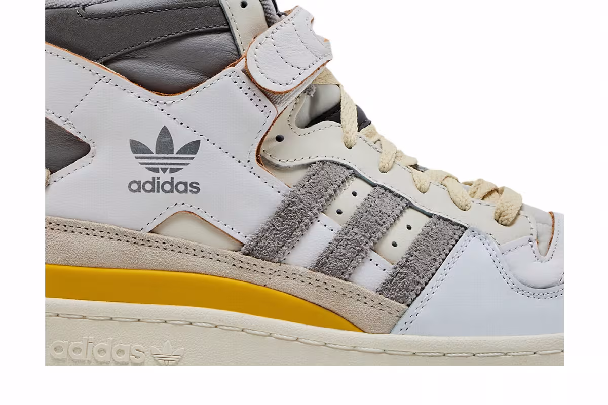 adidas Forum 84 High White Grey Yellow, view 3