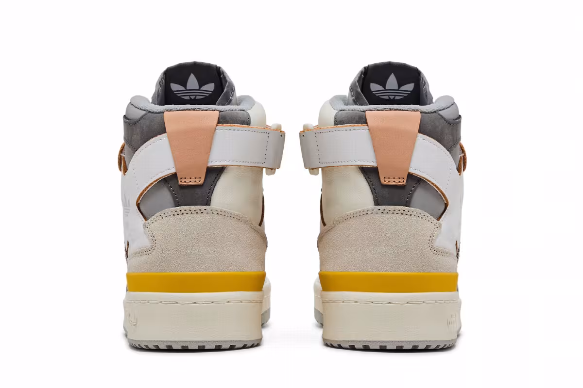 adidas Forum 84 High White Grey Yellow, view 7