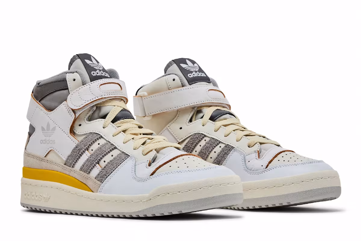 adidas Forum 84 High White Grey Yellow, view 9