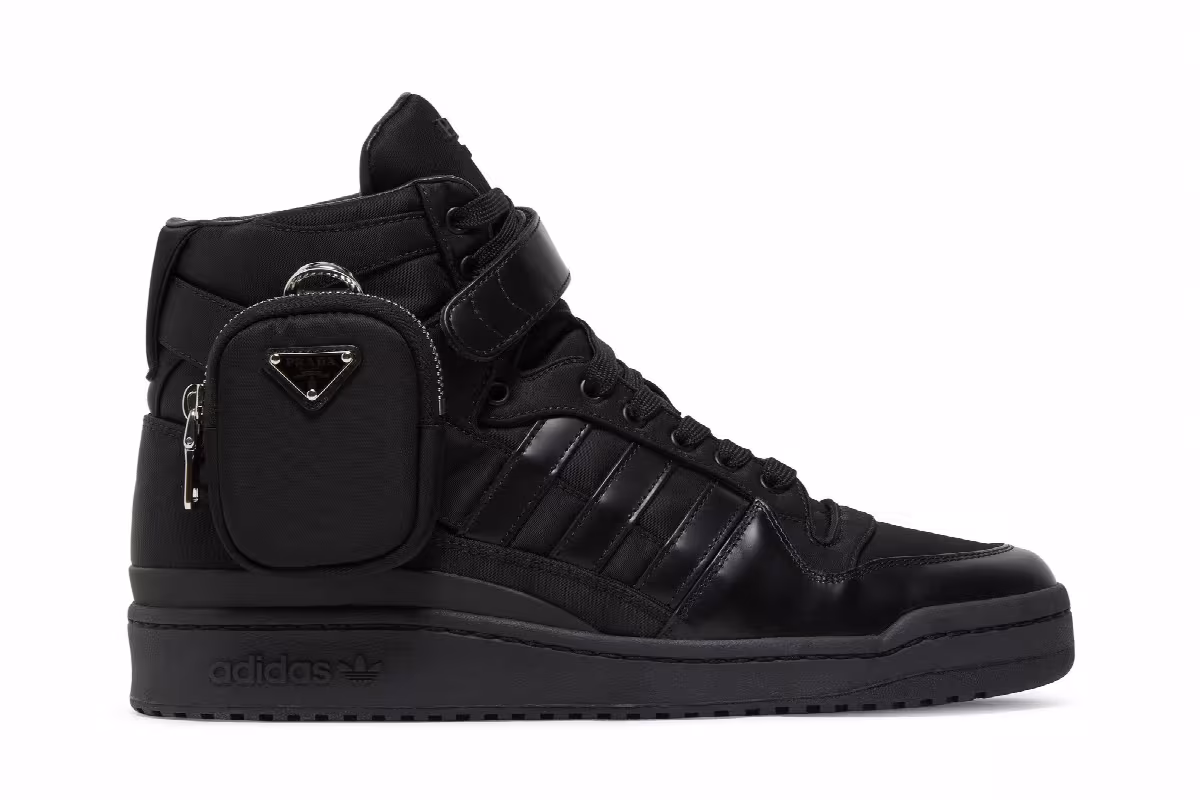 Prada x adidas Forum High Core Black, view 2