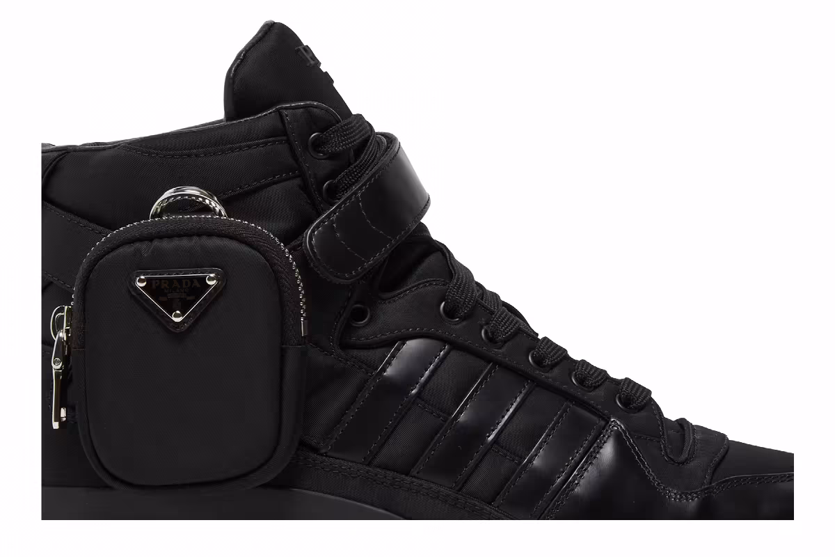 Prada x adidas Forum High Core Black, view 3