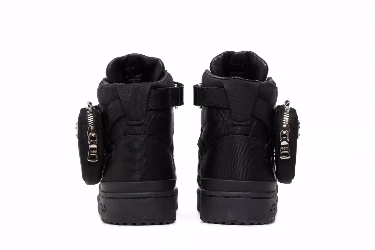 Prada x adidas Forum High Core Black, view 7