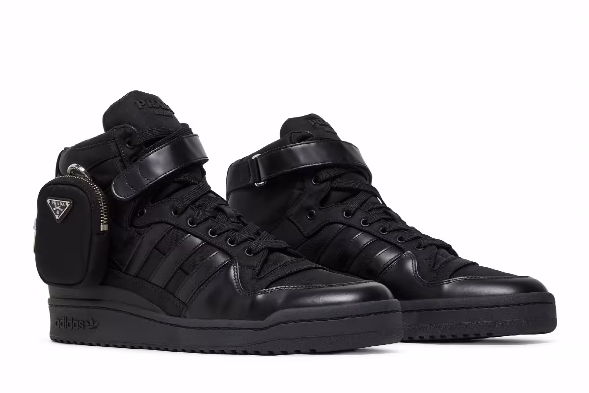 Prada x adidas Forum High Core Black, view 9