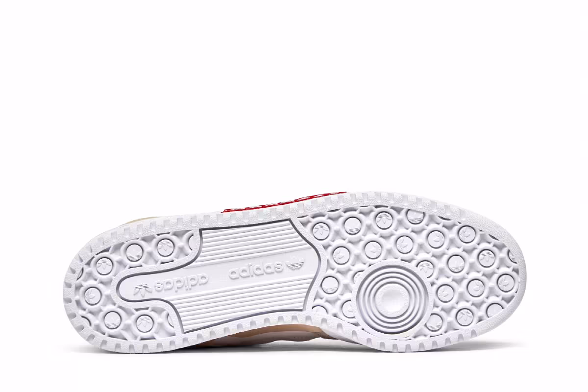 adidas Forum Exhibit Low White Vivid Red, view 5