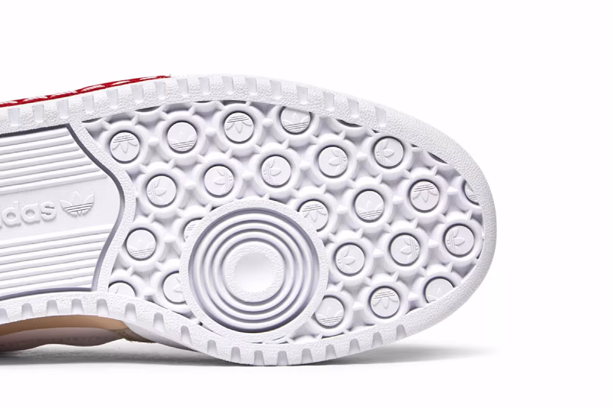 adidas Forum Exhibit Low White Vivid Red, view 6