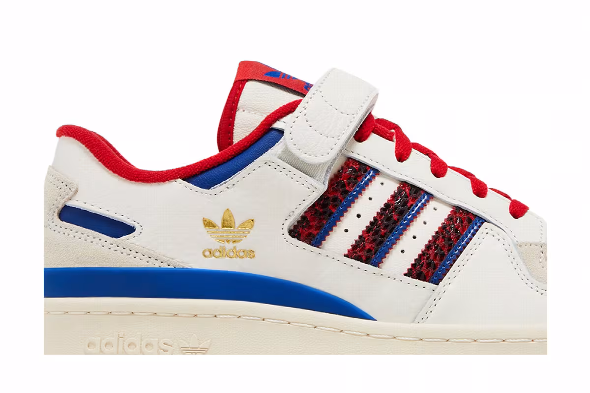 adidas Forum 84 Low Off White Scarlet Snakeskin, view 3
