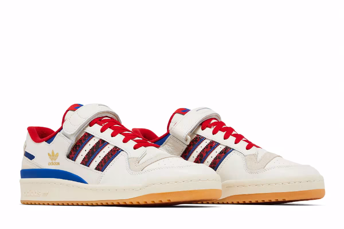 adidas Forum 84 Low Off White Scarlet Snakeskin, view 9