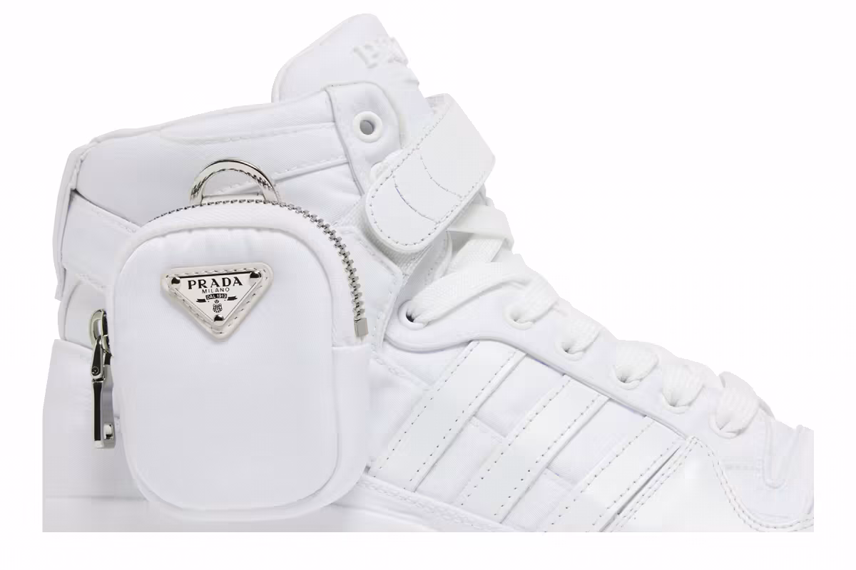 Prada x adidas Forum High White, view 3