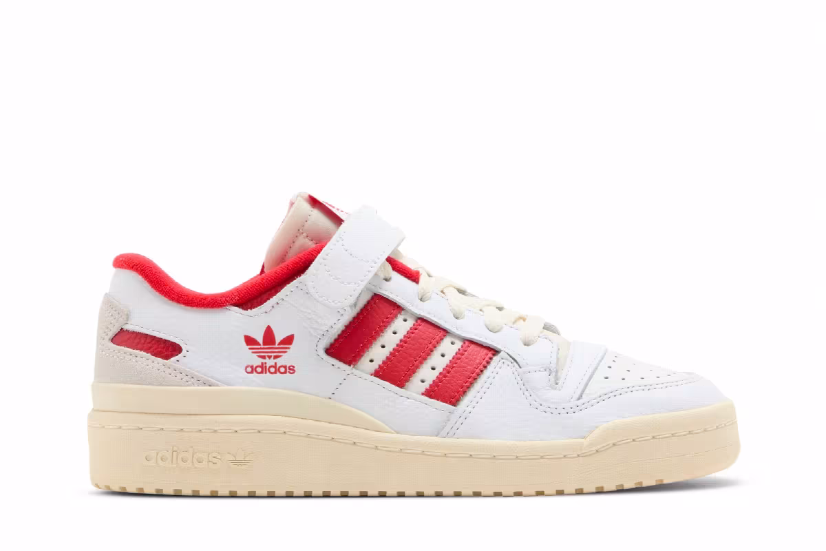 adidas Forum 84 Low White Vivid Red, view 2
