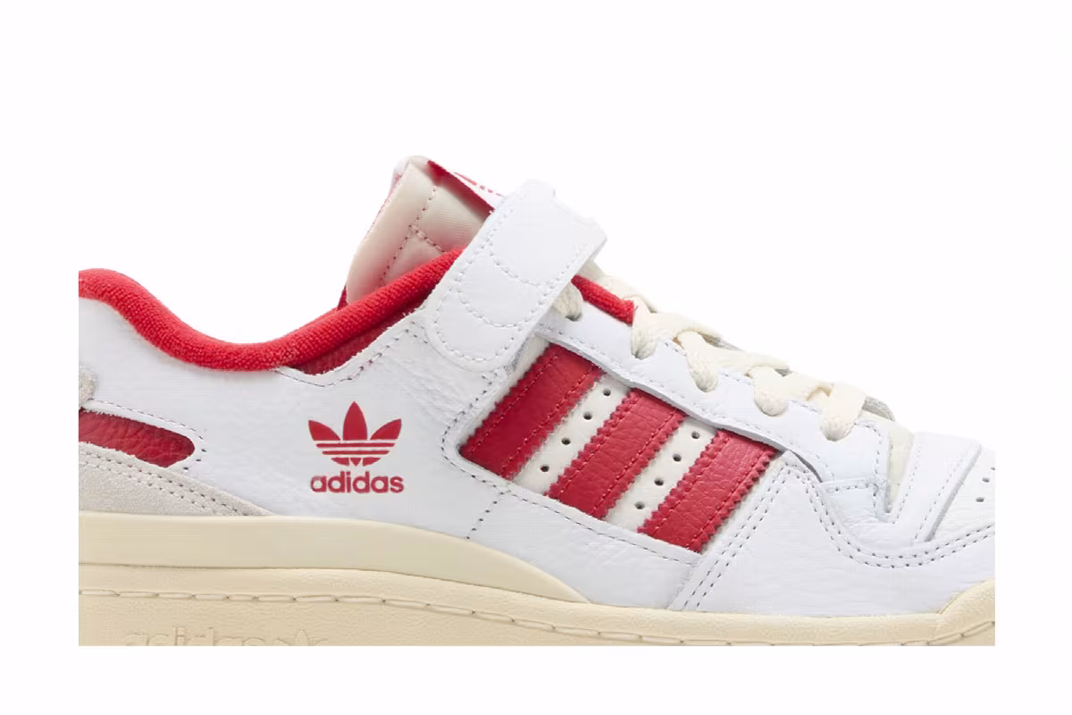 adidas Forum 84 Low White Vivid Red, view 3