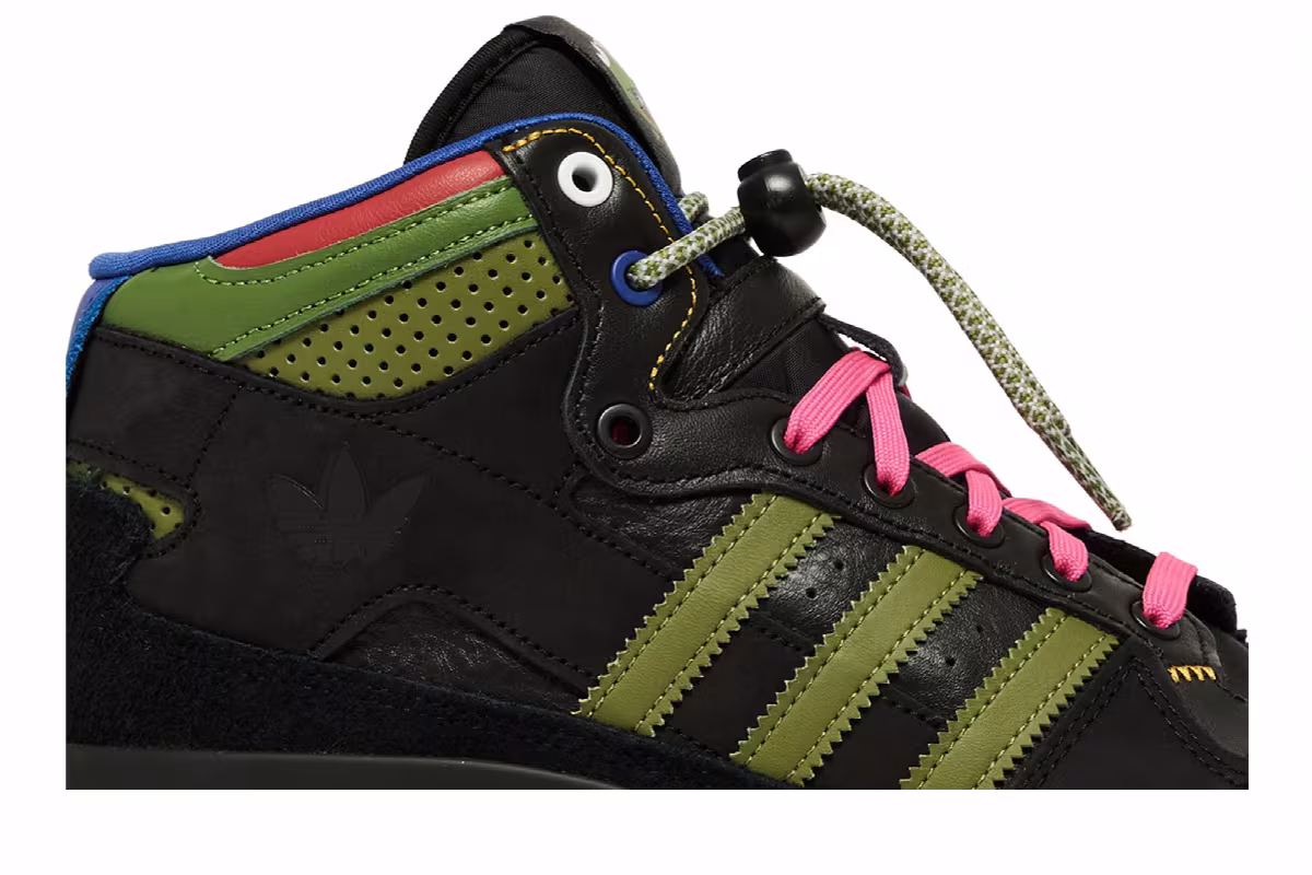 Hebru Brantley x adidas Forum Mid RT Frogboy, view 3
