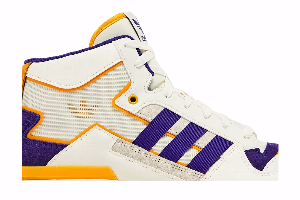 adidas Forum Exhibit Mid Inside Out - White Purple Gold, view 3