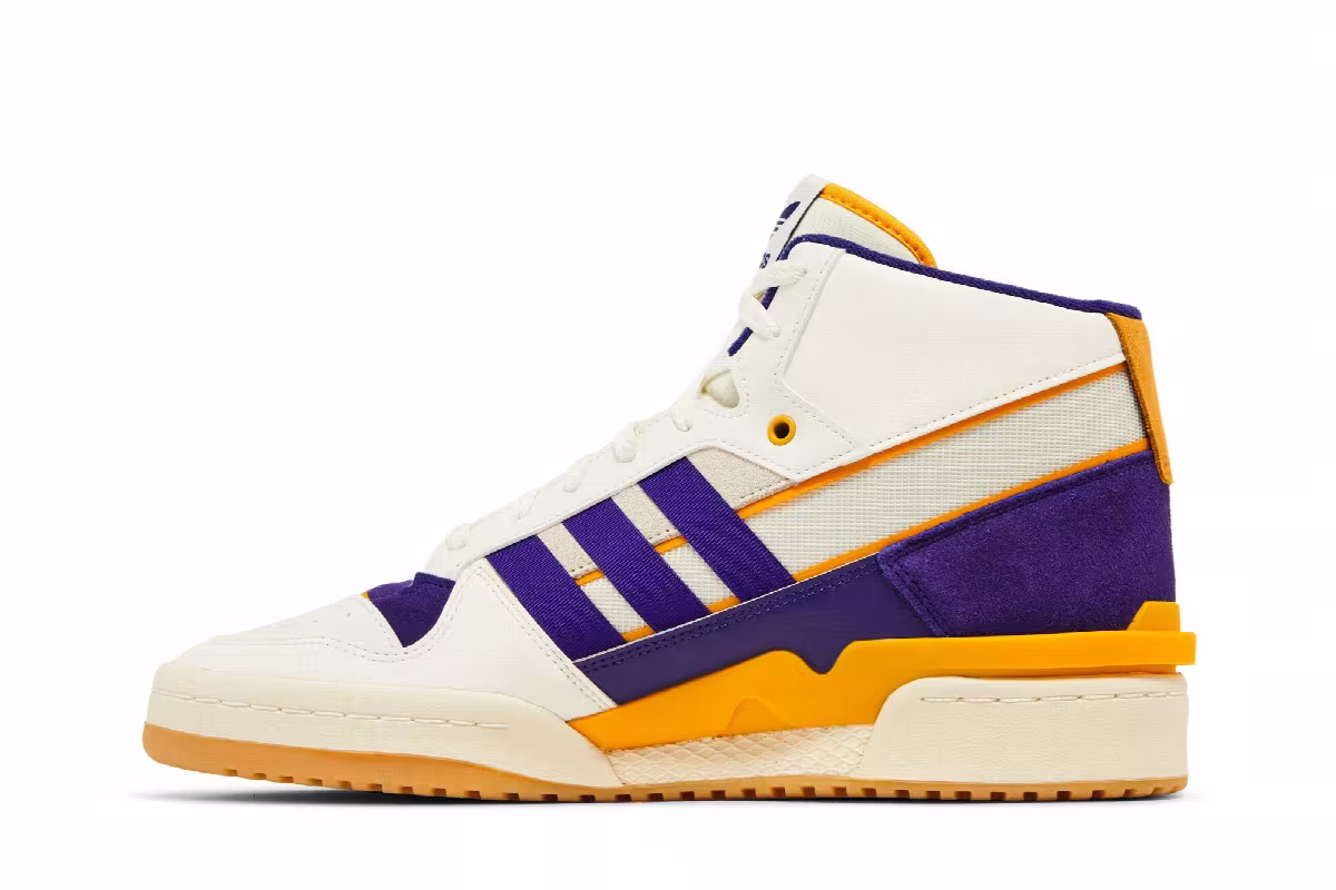 adidas Forum Exhibit Mid Inside Out - White Purple Gold, view 4