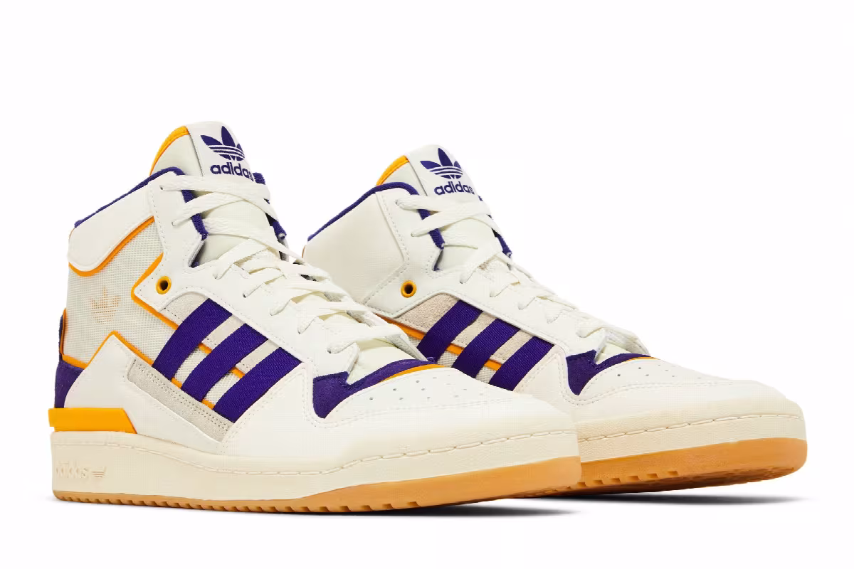 adidas Forum Exhibit Mid Inside Out - White Purple Gold, view 9