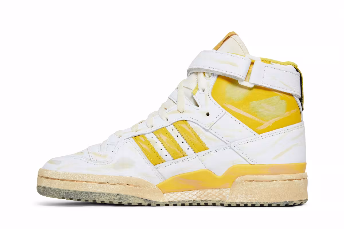 adidas Forum 84 High Worn Yellow, view 4
