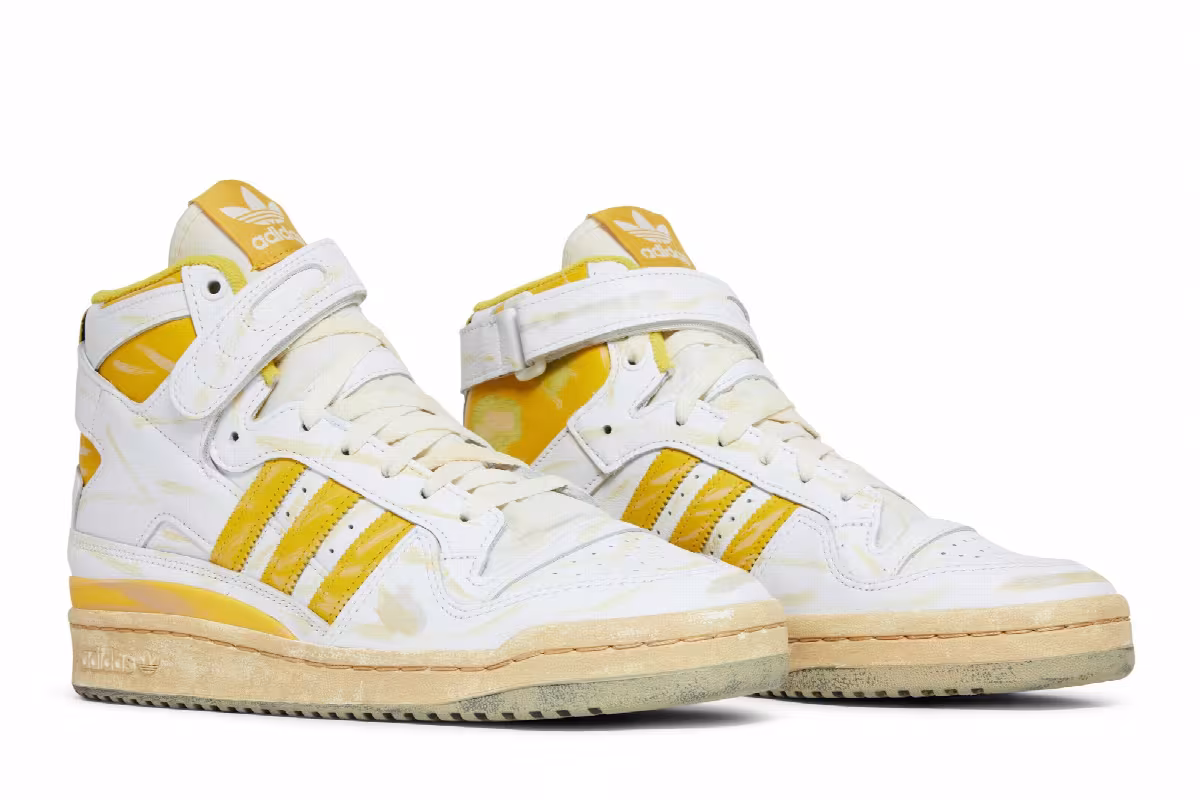 adidas Forum 84 High Worn Yellow, view 9