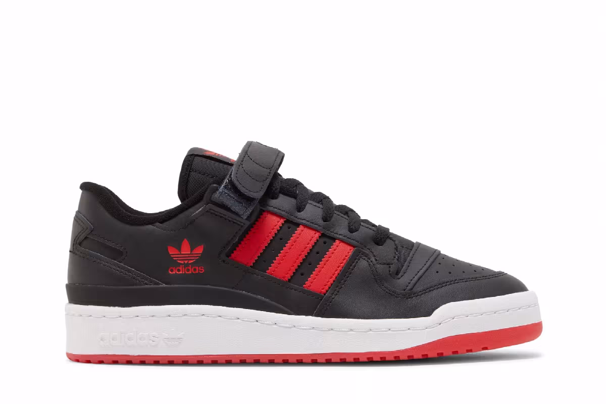 adidas Forum Low Black Vivid Red, view 2