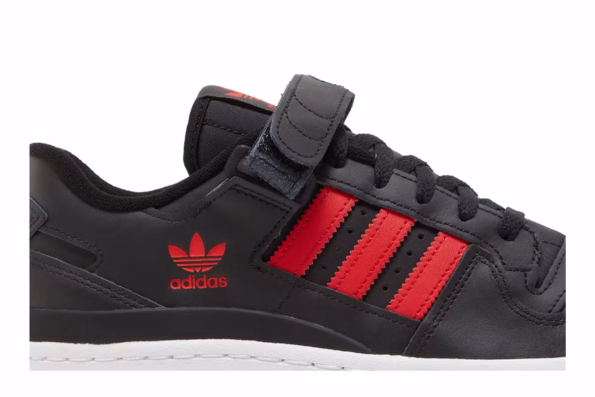 adidas Forum Low Black Vivid Red, view 3