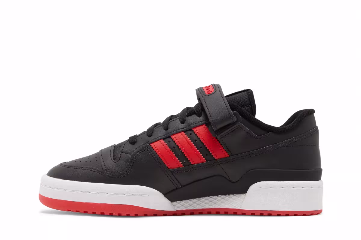 adidas Forum Low Black Vivid Red, view 4