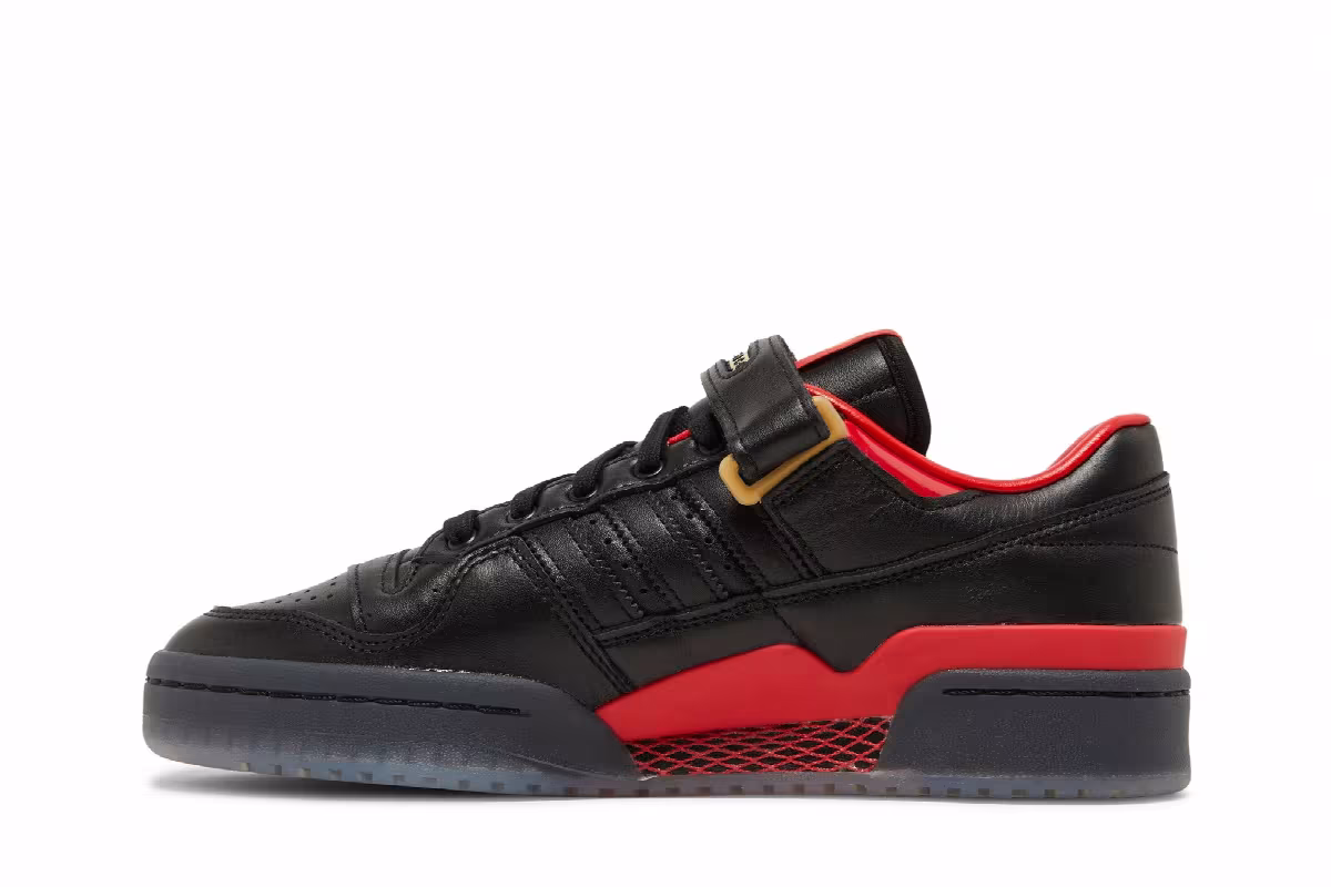 Circoloco x adidas Forum Low Black Vivid Red, view 4