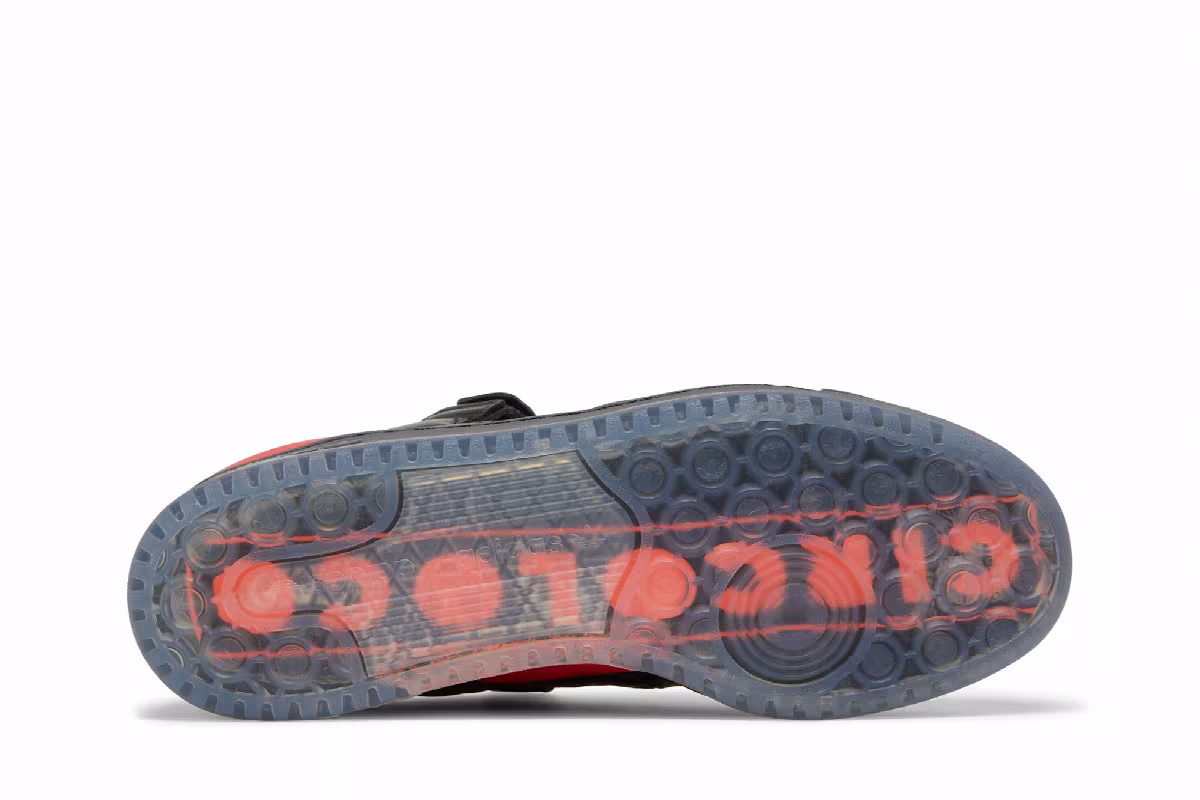 Circoloco x adidas Forum Low Black Vivid Red, view 5