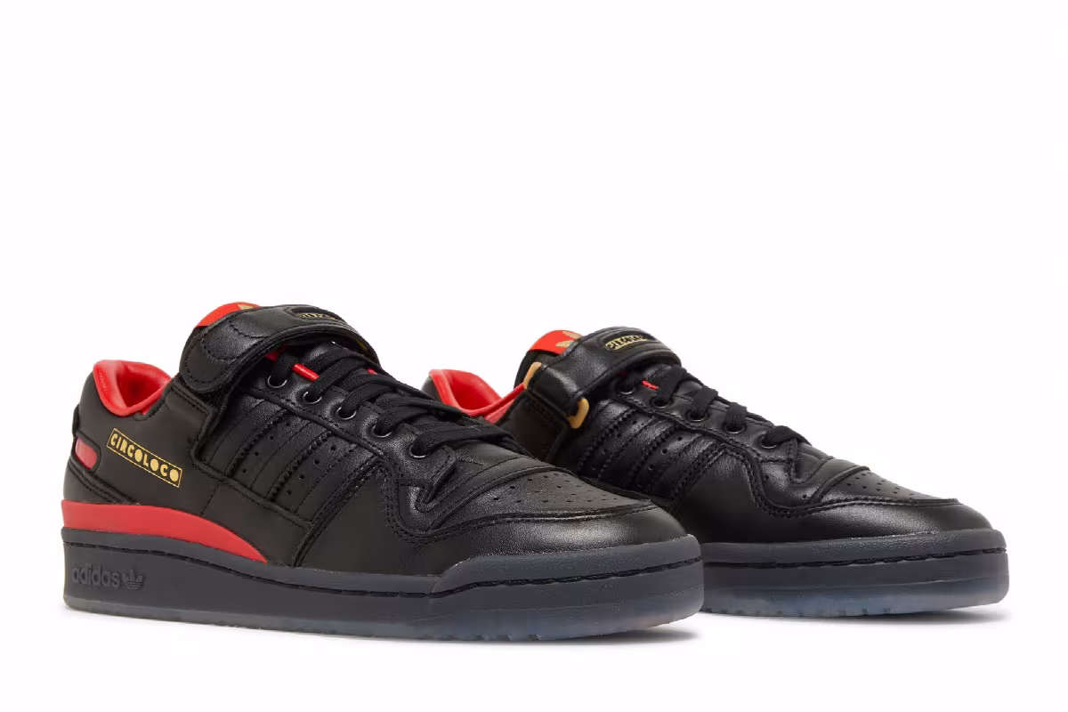 Circoloco x adidas Forum Low Black Vivid Red, view 9