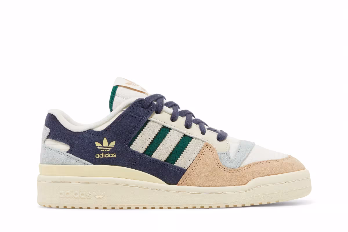 adidas Forum 84 Low Beige Navy Green, view 2