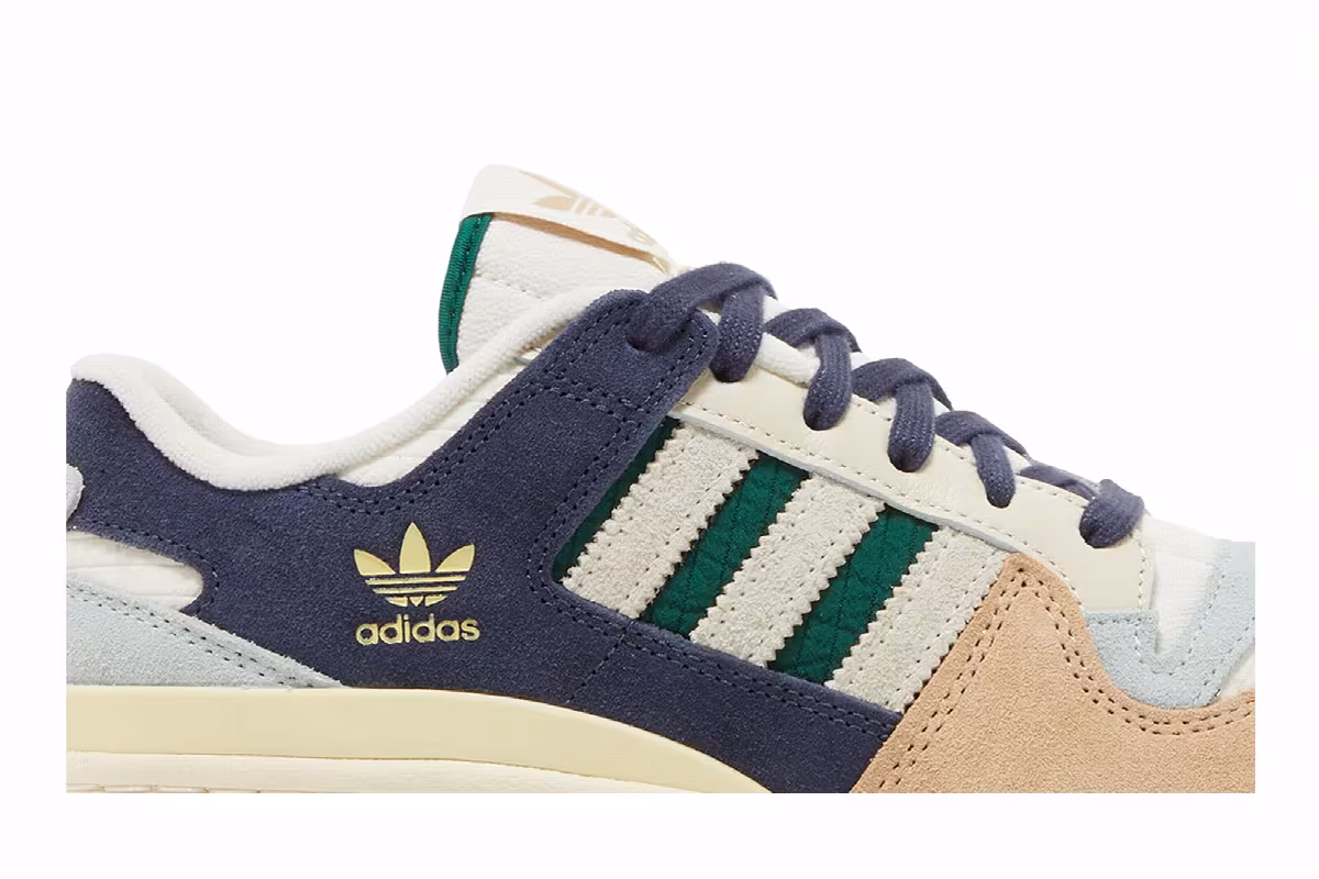 adidas Forum 84 Low Beige Navy Green, view 3