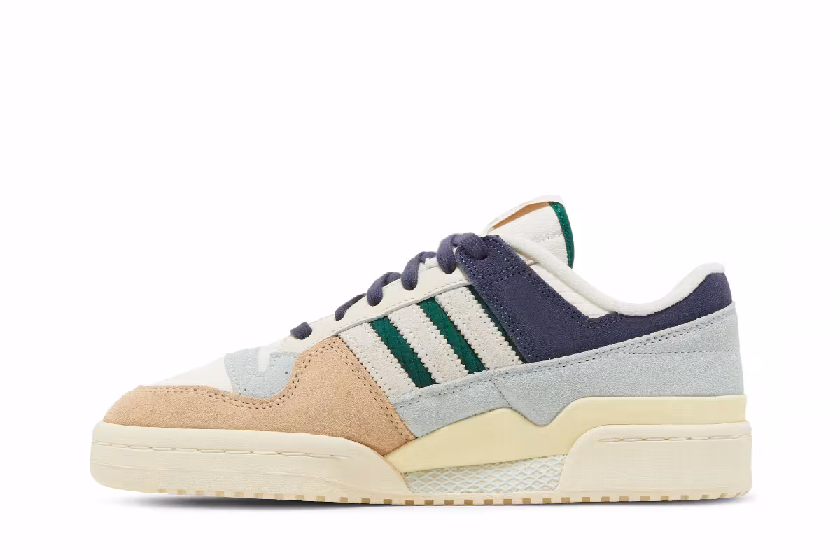 adidas Forum 84 Low Beige Navy Green, view 4