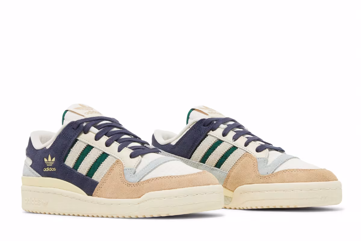 adidas Forum 84 Low Beige Navy Green, view 9