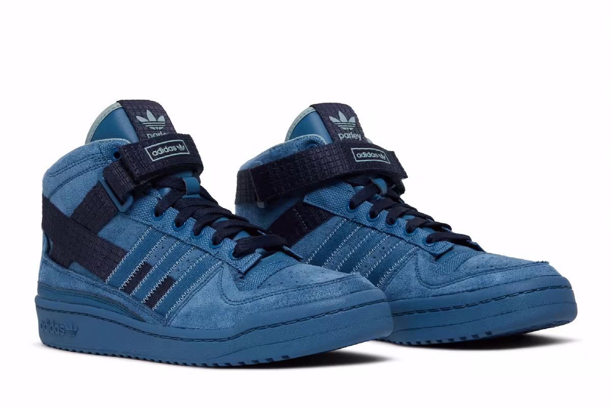 Parley x adidas Forum Mid Altered Blue, view 9