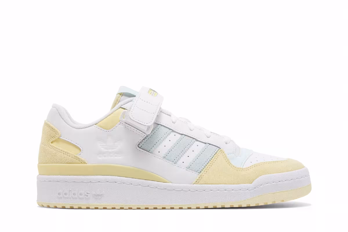 Adidas Forum Low Almost Yellow White, view 2