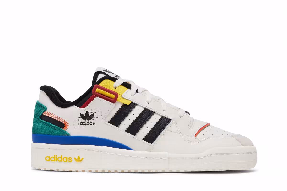 adidas Forum Exhibit Low White Multi, view 2
